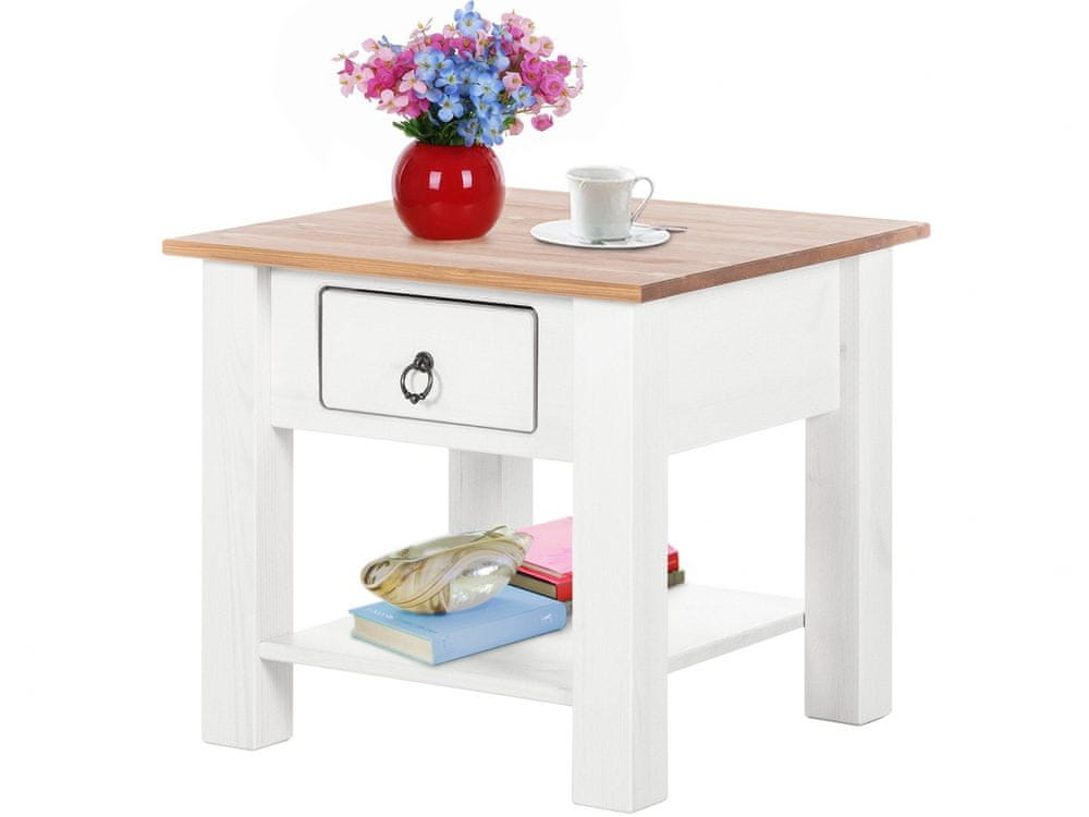 Danish Style Odkladací stolík Inge, 50 cm, biela