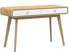 Danish Style Pracovný stôl Calin, 120 cm, biela/dub