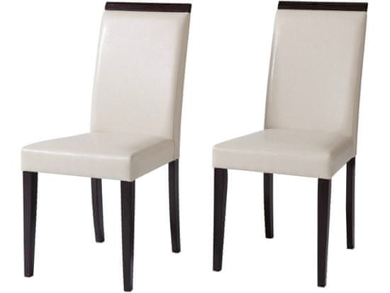 Danish Style Jedálenská stolička Reve (Súprava 2 ks), krémová/čierna