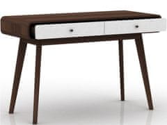Danish Style Pracovný stôl Calin, 120 cm, orechová