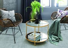Mørtens Furniture Konferenčný stolík Anite, 45 cm, zlatá