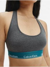 Calvin Klein Šedá dámska vzorovaná športová podprsenka Calvin Klein XS