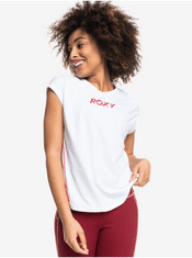 ROXY Biele dámskée tričko s nápisom Roxy Training Grl M