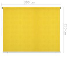 Vidaxl Vonkajšia zatemňovacia roleta 300x230 cm žltá