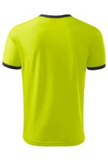 Unisex tričko kontrastné, limetková, XL