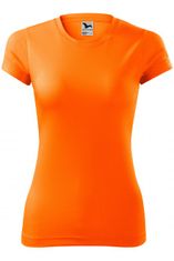 Malfini Dámske športové tričko, neónová oranžová, S