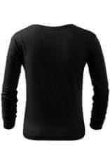 Malfini Detské tričko s dlhým rukávom, čierna, 110cm / 4roky