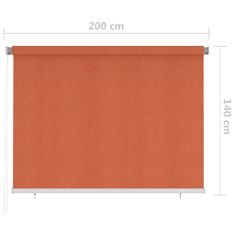 Vidaxl Vonkajšia zatemňovacia roleta 200x140 cm oranžová