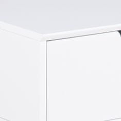 Design Scandinavia Nočný stolík Mitra, 62 cm, MDF, biela