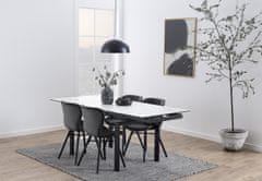 Design Scandinavia Jedálenský stôl Hudde, 120-200 cm, biela