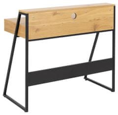 Design Scandinavia Pracovný stôl Reece, 100 cm, dub / čierna