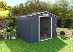 IWHOME Záhradný domček ARES D 7,06 m² antracit + podlahová konštrukcia ARES D IWH-10230004 + IWH-10240004