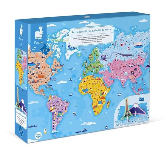 Janod Vzdelávacie puzzle Zaujímavosti sveta 350 dielikov