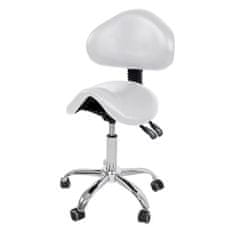 Otočná stolička s operadlom a tvarovaným sedadlom, 2 rôzne farby, biela