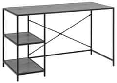 Design Scandinavia Pracovný stôl Seaford, 130 cm, čierna