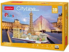 CubicFun 3D puzzle CityLine panorama: Paríž 114 dielikov