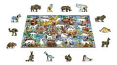 Wooden city Drevené puzzle Zvieracia pohľadnica 2v1, 505 dielikov EKO
