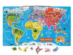 Janod Magnetická Mapa sveta v angličtine