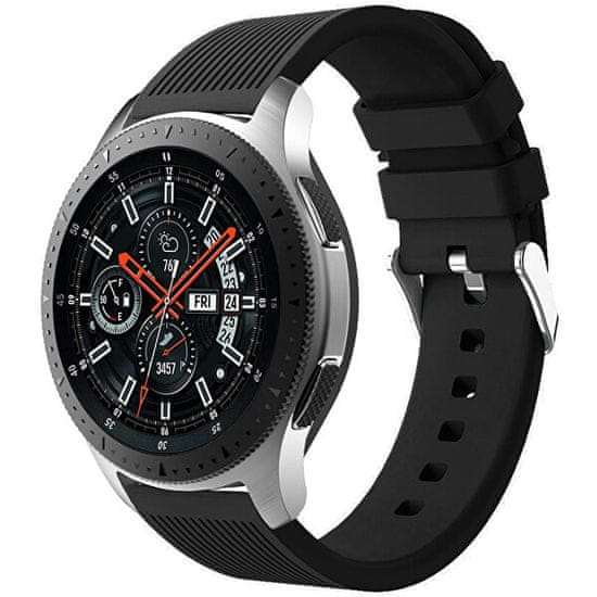 4wrist Silikónový remienok na Samsung Galaxy Watch – Čierny 22 mm