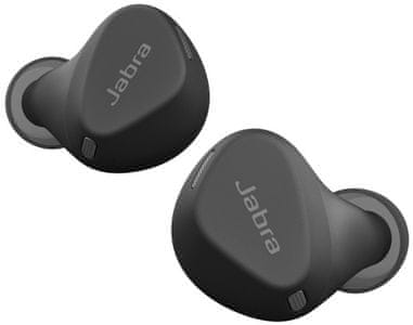 minimalistické Bluetooth slúchadlá jabra Elite 4 Active dotykové ovládanie hlasový asistent výdrž na nabitie 7 h ip57 odolnosť vode prachu potu podpora hlasového ovládania skvelý zvuk dynamické meniče nabíjací box