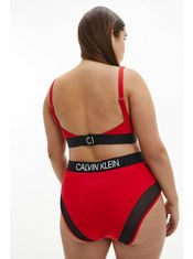 Calvin Klein Červený spodný diel plaviek High Waist Bikini Calvin Klein Underwear S