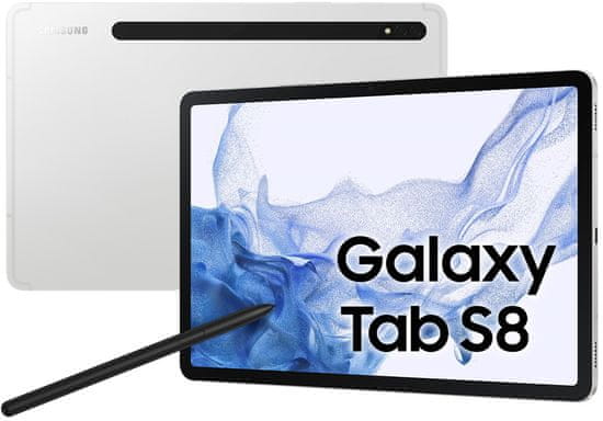SAMSUNG Galaxy Tab S8, 8GB/128GB, 5G, Silver (SM-X706BZSAEUE) - rozbalené