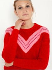 Camaïeu Červený sveter so vzorom CAMAIEU XL