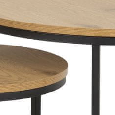 Design Scandinavia Konferenčný stolík Spiro (SADA 2ks), 80 cm, prírodná