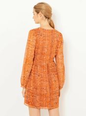 Camaïeu Oranžové šaty s hadím vzorom CAMAIEU XXL