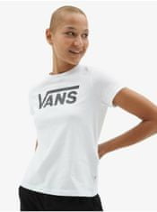 Vans Bílé dámské tričko s potiskem Vans Flying V Crew S
