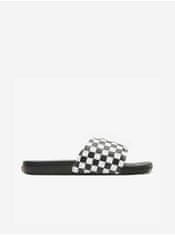Vans Bielo-čierne vzorované papuče VANS Checkerboard Mens La Costa 44 1/2