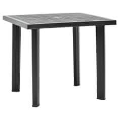 Vidaxl Záhradný stôl, antracitový 80x75x72 cm, plast