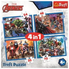 Trefl Puzzle Statoční Avengers 4v1 (35,48,54,70 dielikov)