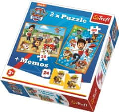 Trefl Puzzle Tlapková patrola 30+48 dielikov + pamäťová hra