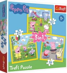 Trefl Puzzle Prasiatko Peppa 3v1 (20,36,50 dielikov)