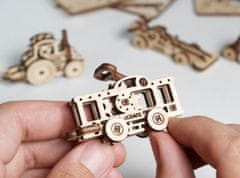 UGEARS 3D drevené puzzle mini sada Dopravné prostriedky