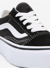 Vans Bielo-čierne chlapčenské semišové topánky VANS Old Skool Platfor 31 1/2