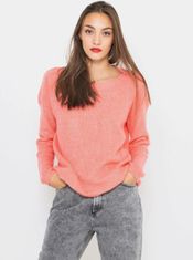 Camaïeu Ružový sveter s prímesou vlny CAMAIEU S