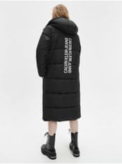 Calvin Klein Čierna dámska prešívaná zimná bunda s potlačou Calvin Klein L