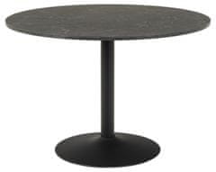 Design Scandinavia Jedálenský stôl okrúhly Ibiza, 110 cm, čierna