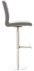 BHM Germany Barová stolička Cadiz, syntetická koža, oceľ / šedá