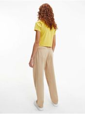 Calvin Klein Žlté dámske tričko s potlačou Calvin Klein XS