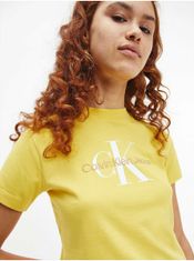 Calvin Klein Žlté dámske tričko s potlačou Calvin Klein XS