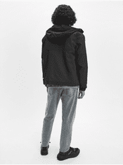 Calvin Klein Čierna pánska vzorovaná ľahká bunda s kapucou Calvin Klein L