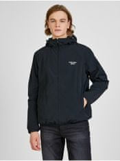Calvin Klein Čierna pánska vzorovaná ľahká bunda s kapucou Calvin Klein M