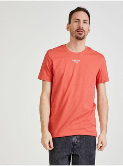 Calvin Klein Koralové pánske tričko Calvin Klein