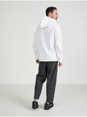 Calvin Klein Biela pánska vzorovaná mikina s kapucou Calvin Klein XL