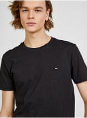Tommy Hilfiger Čierne pánske tričko s potlačou Tommy Hilfiger M