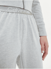 Calvin Klein Svetlošedé dámske žíhané tepláky Calvin Klein M