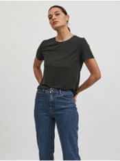 VILA Čierne basic tričko VILA Modala XL